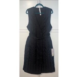 Lululemon Belted Long Insulated Vest Black Quilted PrimaLoft Size 8 NEW